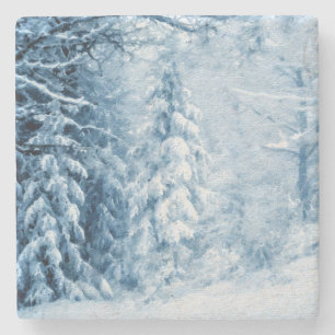 Whispers of Winter Stone Coaster