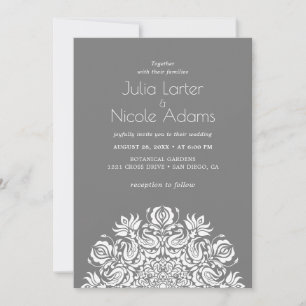 Whispers Swan Birds Lotus Flowers Mandala Wedding Invitation