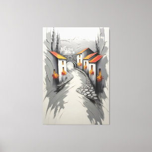 Whispers Through the Ember Lane Canvas Print
