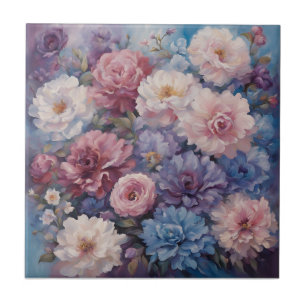 Whispy wildflower design tile