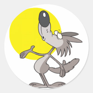 Whistle at the Moon Classic Round Sticker