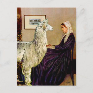 Whistler's Mother's Llama Postcard
