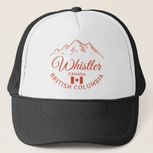 Whistler BC Canada Mountain Design Trucker Hat