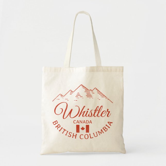 Whistler BC Canada Mountain Tote Bag (Front)