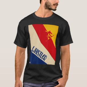 Whistler BC Canada Mountain with Canadian snowboar T-Shirt