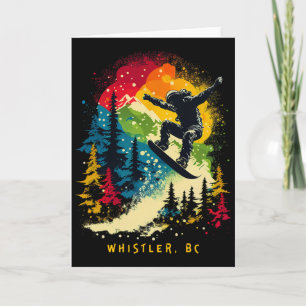 Whistler Bc Canada Snowboarder Snowboarding Resort Card