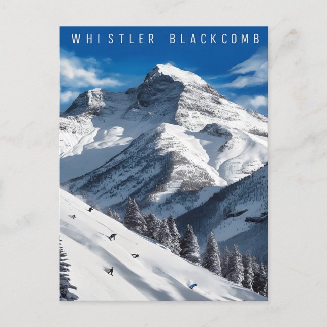 Whistler Blackcomb Snowboarding Adventure Postcard (Front)