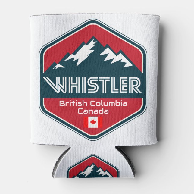 Whistler British Columbia Canada Design Can Cooler (Front)