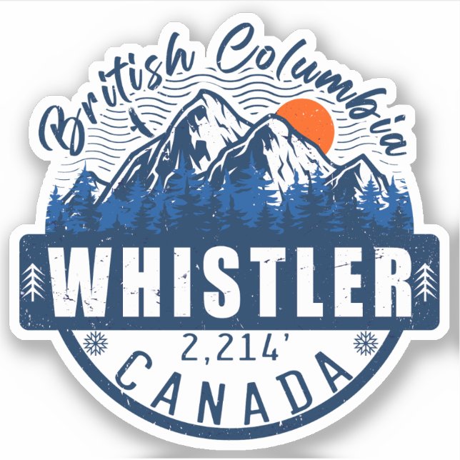 Whistler British Columbia Canada Minimalist Ski (Front)