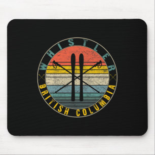 Whistler British Columbia Skiing Snowboarding Ski Mouse Pad
