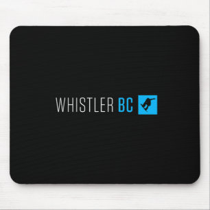 Whistler British Columbia Snowboard Box Type Mouse Pad