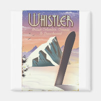 Whistler British Columbia snowboarding poster