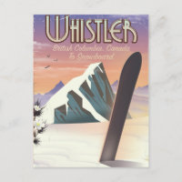 Whistler British Columbia snowboarding poster