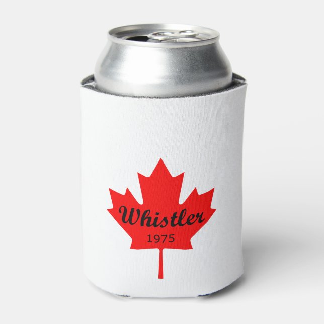Whistler Canada 1975 Red Maple Leaf Colour Can Cooler (Can Front)