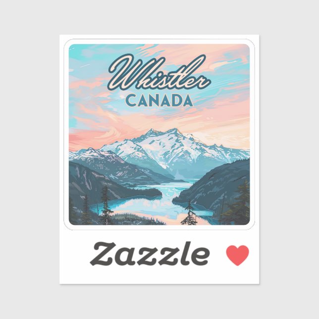 Whistler Canada British Columbia Ski Resort Retro (Sheet)