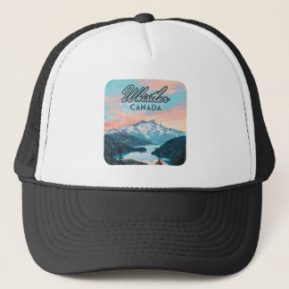 Whistler Canada British Columbia Ski Resort Retro Trucker Hat