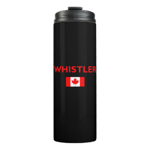 Whistler Canada Canadian Flag Dark Colour Thermal Tumbler