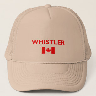 Whistler Canada Canadian Flag Dark Colour Trucker Hat