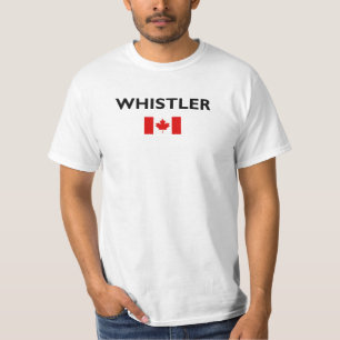 Whistler Canada Canadian Flag Light-Colour T-Shirt