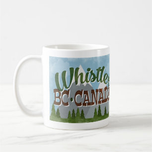 Whistler Canada Fun Retro Snowy Mountains Coffee Mug