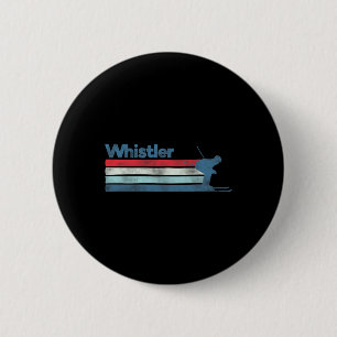 Whistler Canada Retro Ski 6 Cm Round Badge