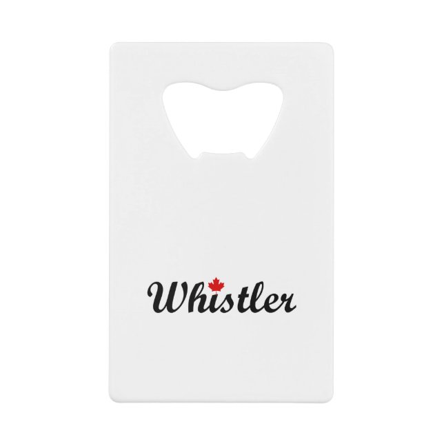 Whistler Canada Script Text Small Maple Leaf (Front)