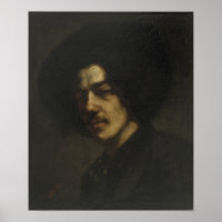 Whistler - Portrait Of With Hat 1858