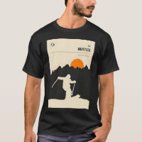 Whistler skiing vancouver travel poster in minimal