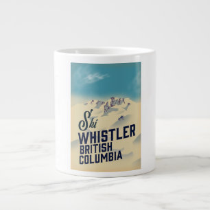 Whistler,Vancouver British Columbia ski poster Large Coffee Mug