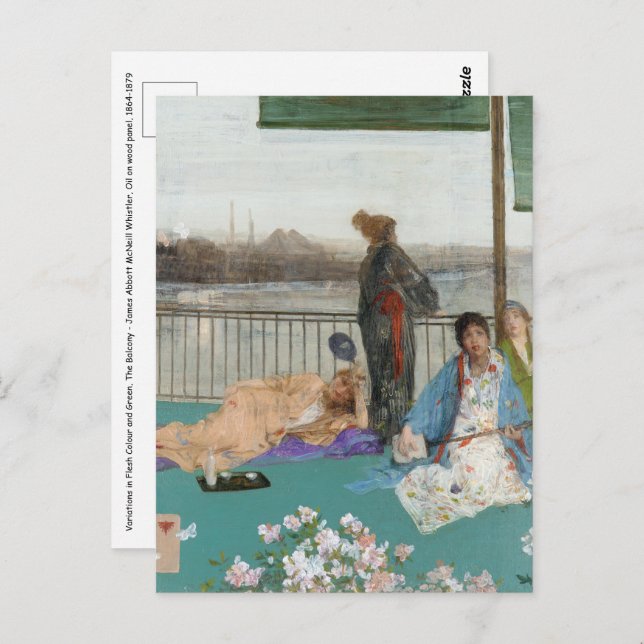 Whistler - Variations in Flesh Colour and Green Postcard (Front/Back)
