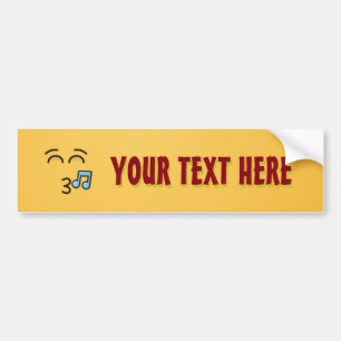 Whistling Face with Smiling Eyes Bumper Sticker