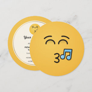 Whistling Face with Smiling Eyes Invitation