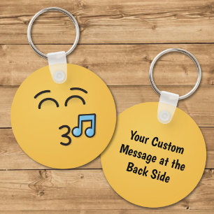Whistling Face with Smiling Eyes Key Ring