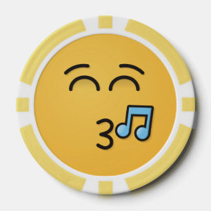 Whistling Face with Smiling Eyes Poker Chips