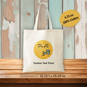 Whistling Face with Smiling Eyes Tote Bag