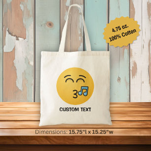 Whistling Face with Smiling Eyes Tote Bag