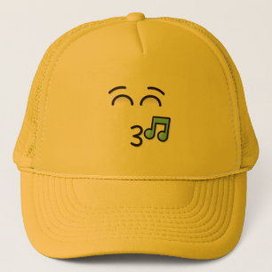Whistling Face with Smiling Eyes Trucker Hat