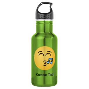 Whistling Face with Smiling Eyes Water Bottle