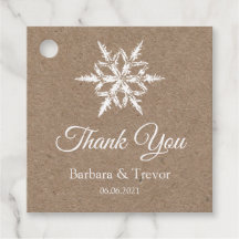 Whit & Kraft Snowflakes Winter Wedding Thank You