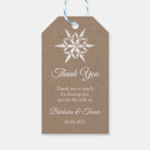 Whit & Kraft Snowflakes Winter Wedding Thank You