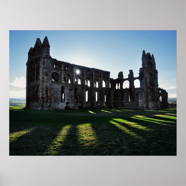 Whitby Abbey at sunset Poster (Front)