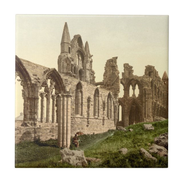 Whitby Abbey I, Whitby, Yorkshire, England Tile (Front)
