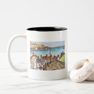Whitby, England Two-Tone Coffee Mug