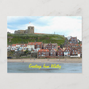 Whitby in North Yorkshire, England. Postcard