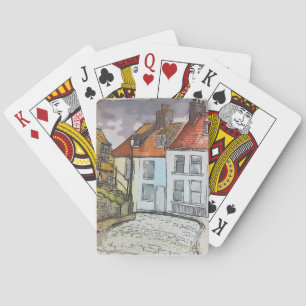 Whitby Steps Scarborough Original Painting Playing Cards