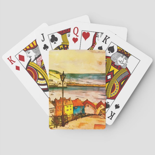 Whitby Yorkshire 199 Steps original   Playing Cards (Back)