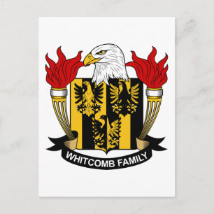 Whitcomb Family Crest Postcard