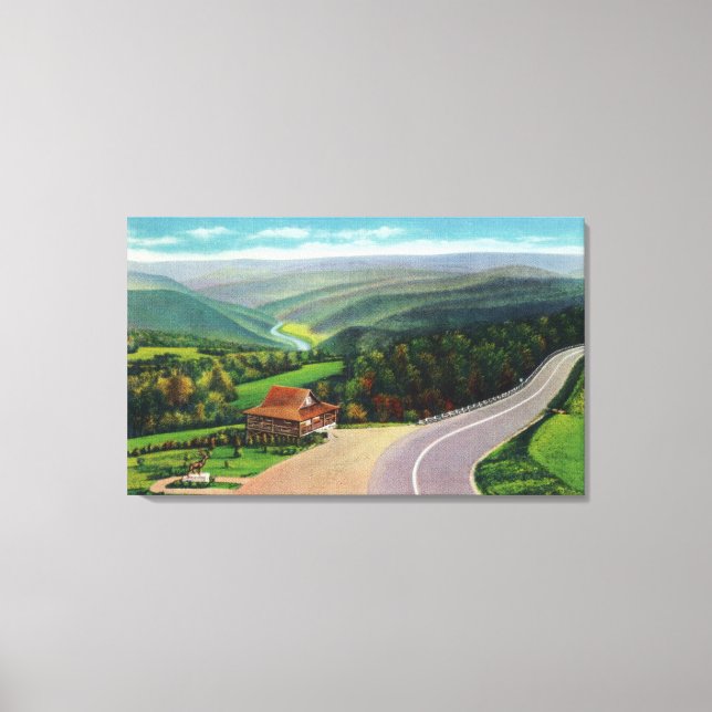 Whitcomb Summit of Deerfield River Valley Canvas Print (Front)