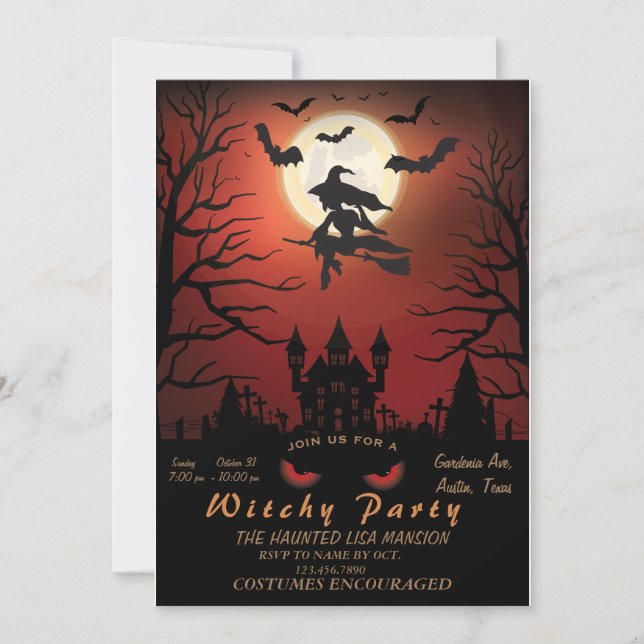 Whitcy Night Party  Planner Invitation (Front)
