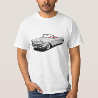 White 1957 classic "bel air" convertible shirt